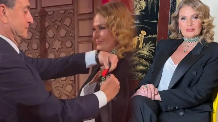 سفارة فرنسا في القاهرة تكرم الفنانة يسرا وتمنحها وسام فارس جوقة الشرف