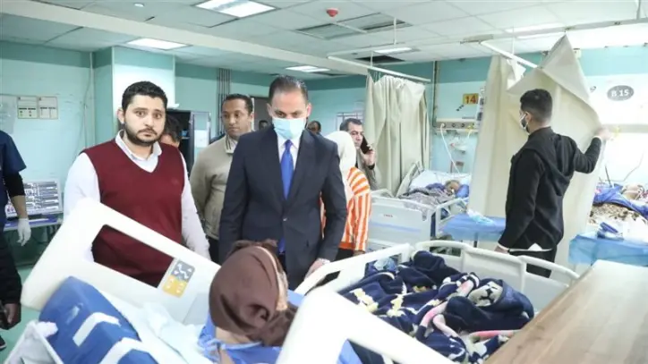 نائب وزير الصحة يتفقد مستشفى عين شمس العام لمتابعة تداعيات حريق مخزن مستلزمات طبية