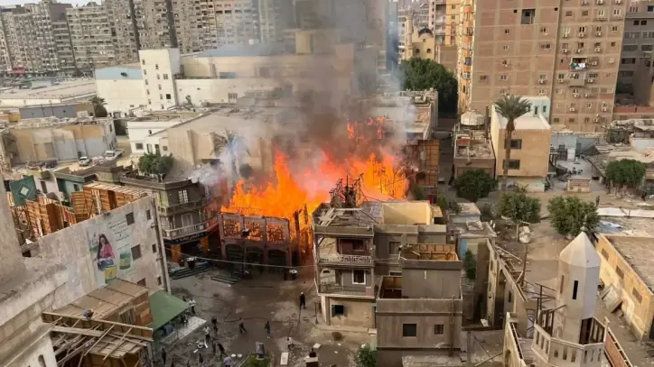 النيابة تحقق في حريق استوديو مصر بالمريوطية وتكلف المعمل الجنائي بفحص الأسباب